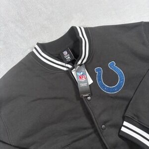 Indianapolis Colts Bomber Jacket Women 2XL Black New Era Football NFL Athleisure